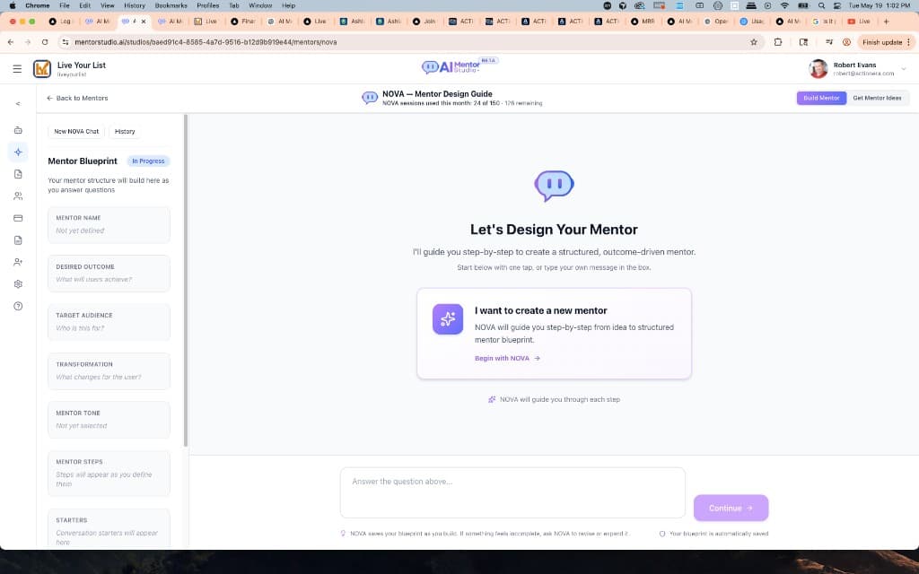 NOVA mentor builder